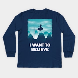 Believe in Heroes Kids Long Sleeve T-Shirt